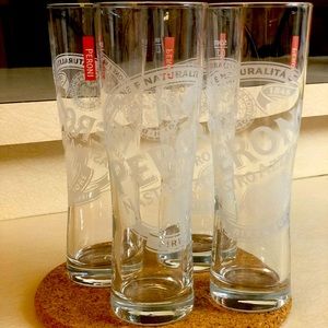 Peroni beer glasses set of 4